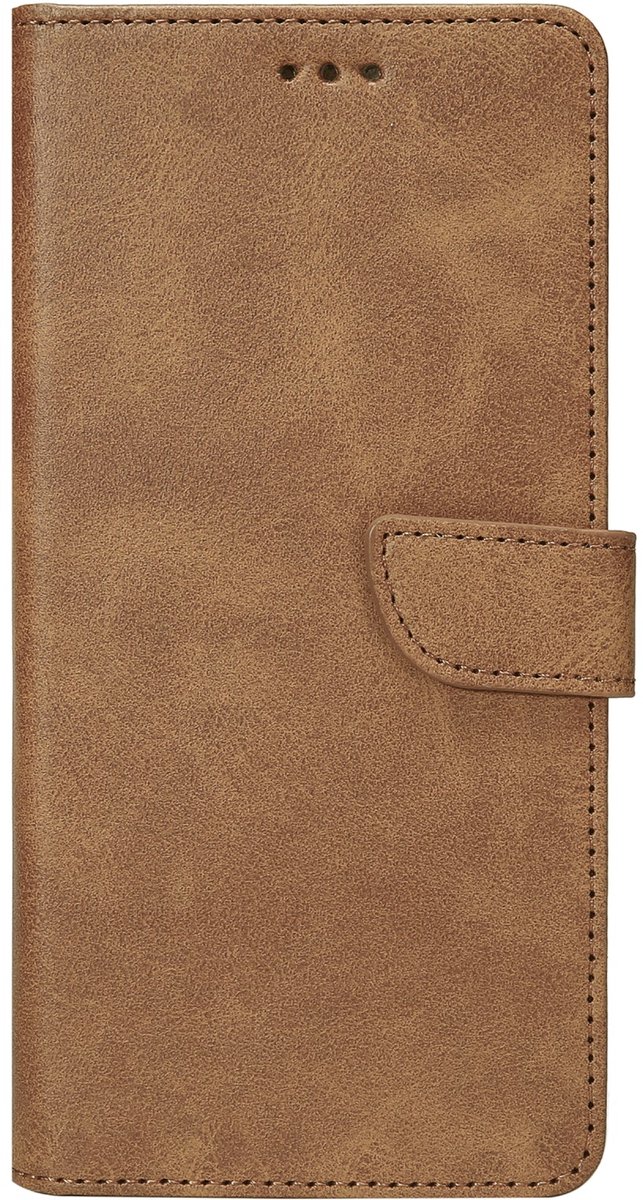 Rixus Bookcase For Samsung Galaxy S25 FE Light Brown