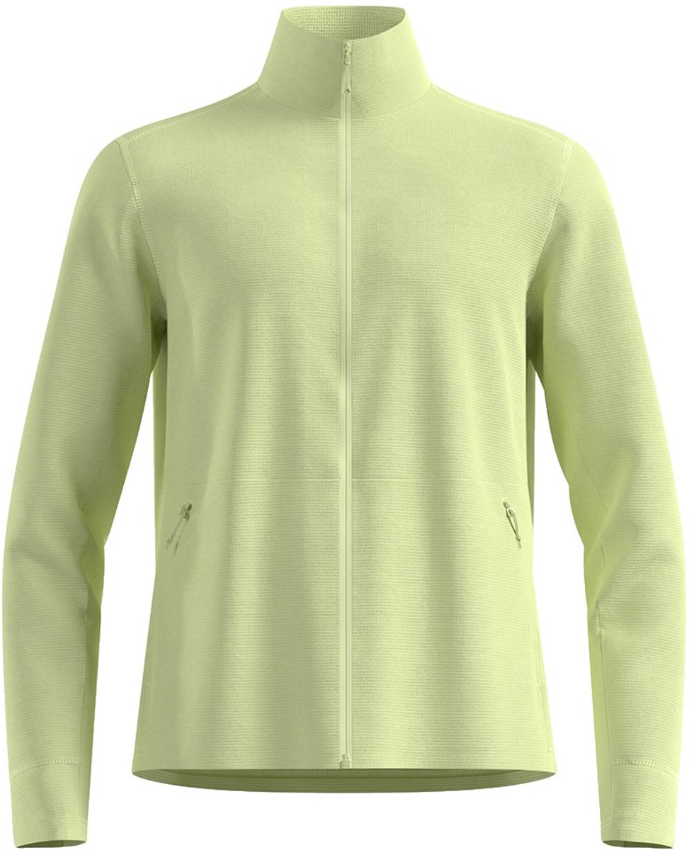 Odlo Grid Fleece Met Volledige Rits Man Shadow Lime Melange