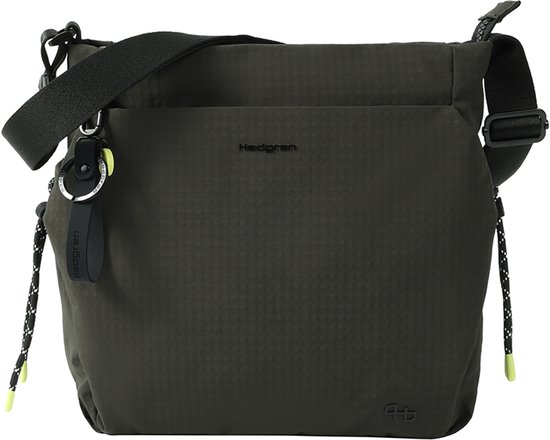 Hedgren sac à épaule bandoulière Makoto Crossover Square Bag Black Ink vert foncé