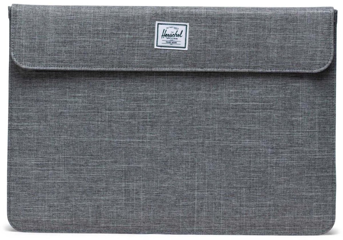 Herschel laptop hoes met laptopvak Spokane 15-16 Inch Sleeve Raven Crosshatch grijs