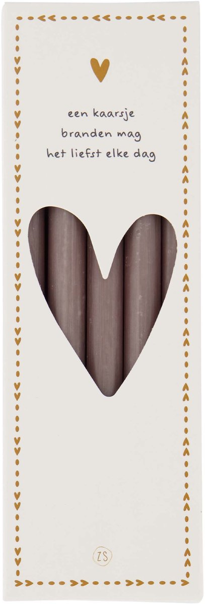 Zusss Doosje Met Smalle Kaarsjes Beige