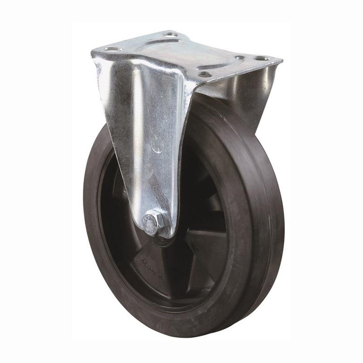 Bokwielen Elastisch rubber zwart Rollager Wiel Ø 100 mm 140 kg - ...