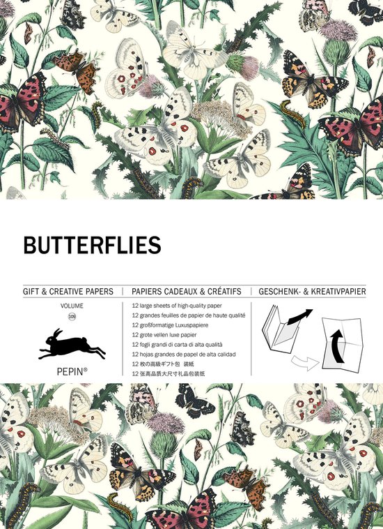 Gift wrapping paper book 109 - Butterflies