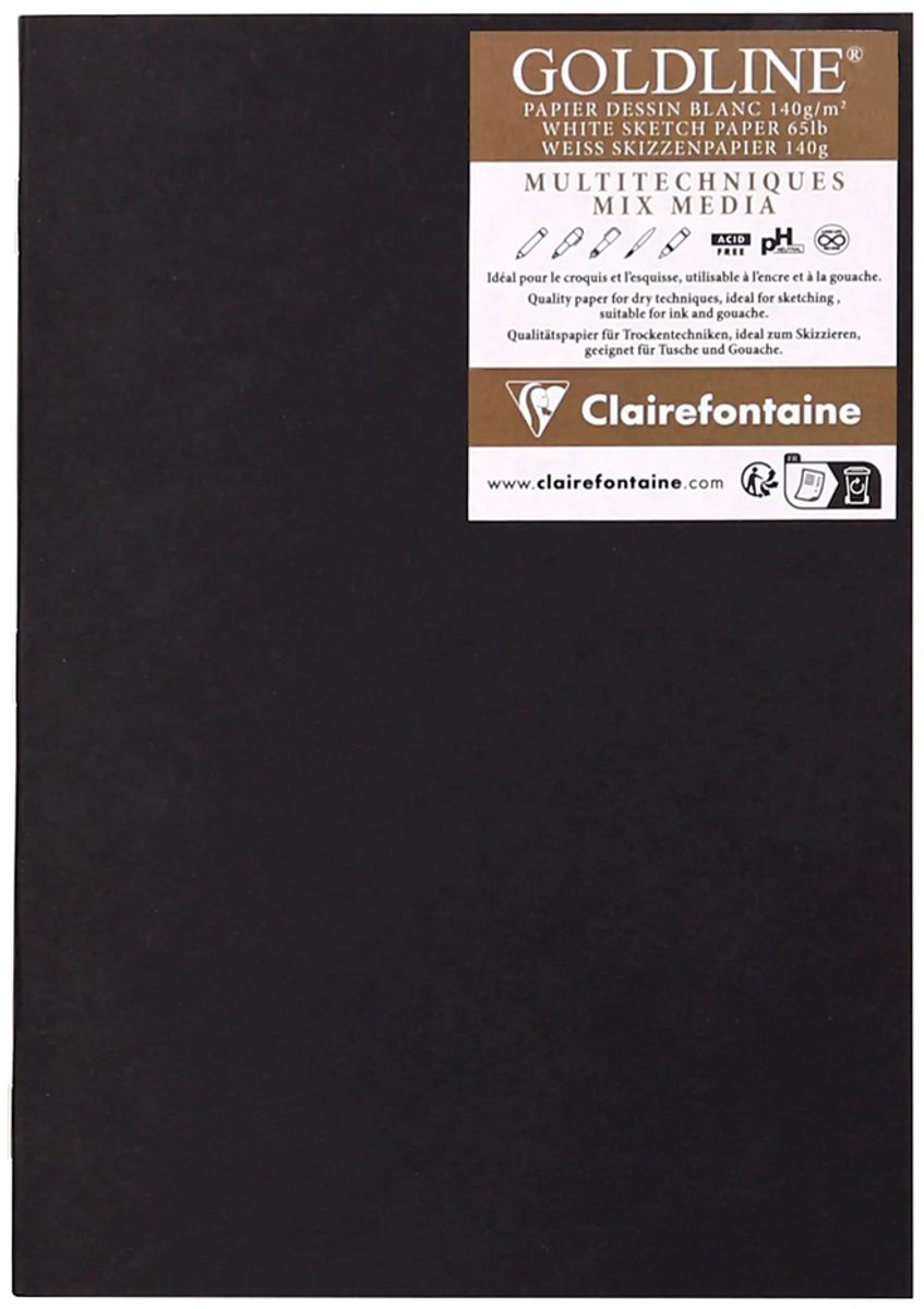 Clairefontaine schetsboek Goldline A3 zwart