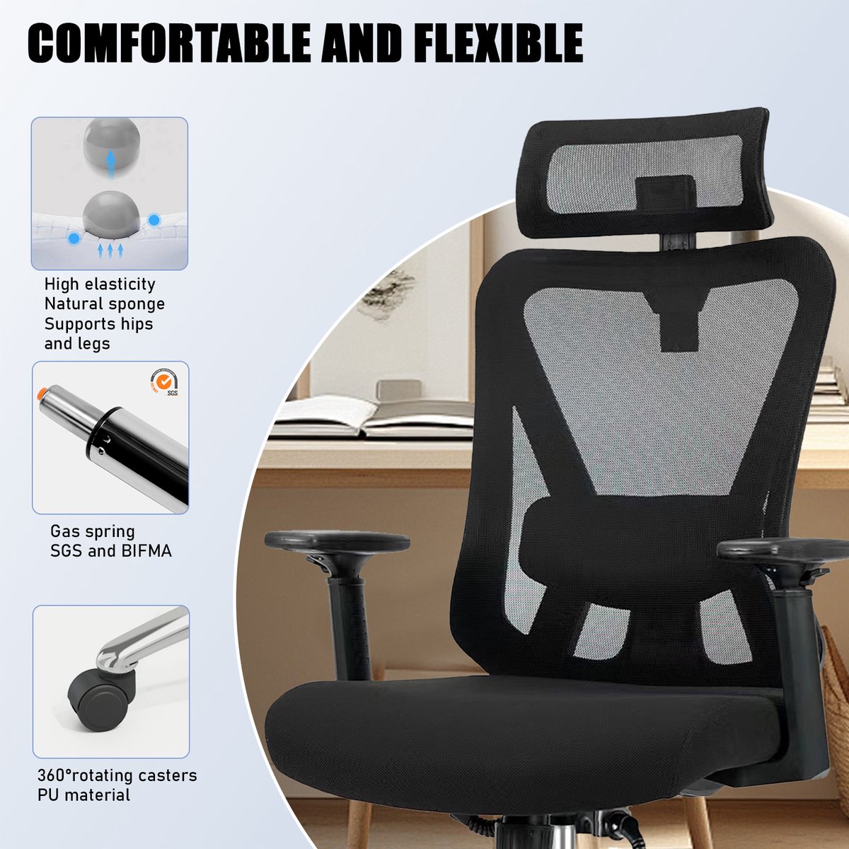 Durrafy Ergonomische Bureaustoel thumbnail 4