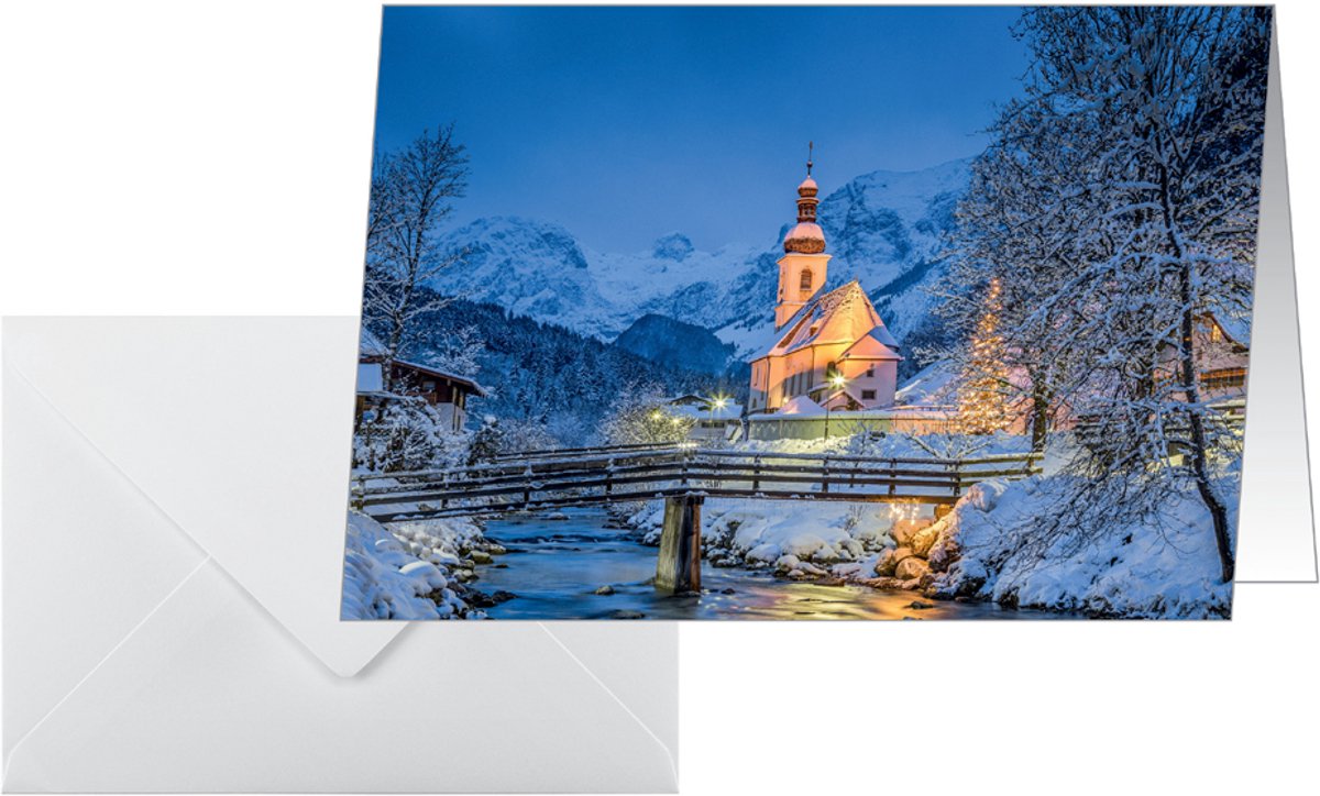 Kerstkaart 'Beierse kerst', liggend (A6/A5 formaat)