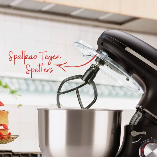 Bourgini Kitchen Chef Plus - XL Keukenmachine - 6.2L mengkom - Keukenrobot - 3 Accessoires - Keukenmixer - Zwart van Merkloos — afbeelding 3