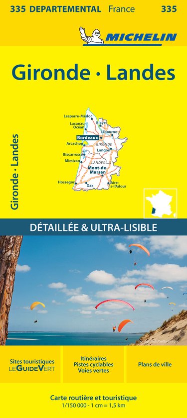 Michelin 335 Wegenkaart Gironde,Landes - cover