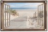 Beige, Plage - Chemin, Bleu