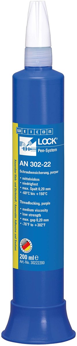WEICON AN 302-22 – Anaerobe Bevestiger 200 ml Pen-systeem – Purper