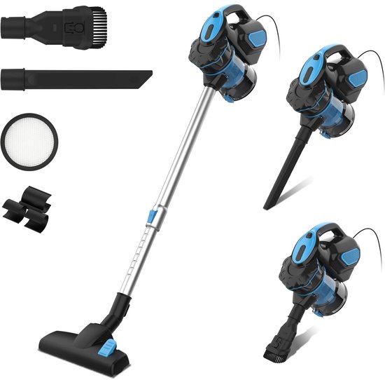 TrendWave Stofzuiger Draadloos – Stofzuiger Zonder Zak – 40KPa Steelstofzuiger – Touchscreen – Huisdierenhaar/harde vloer/tapijt