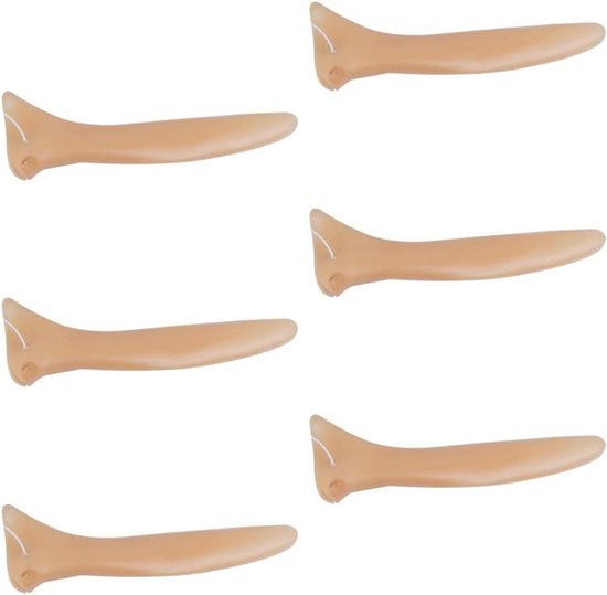 Allecto plus - Pinokkio neus rekwisieten set van 6 - lange latex neuzen voor maskerades en festivals, 16x4cm - lichtgewicht en geurig - cosplay accessoires