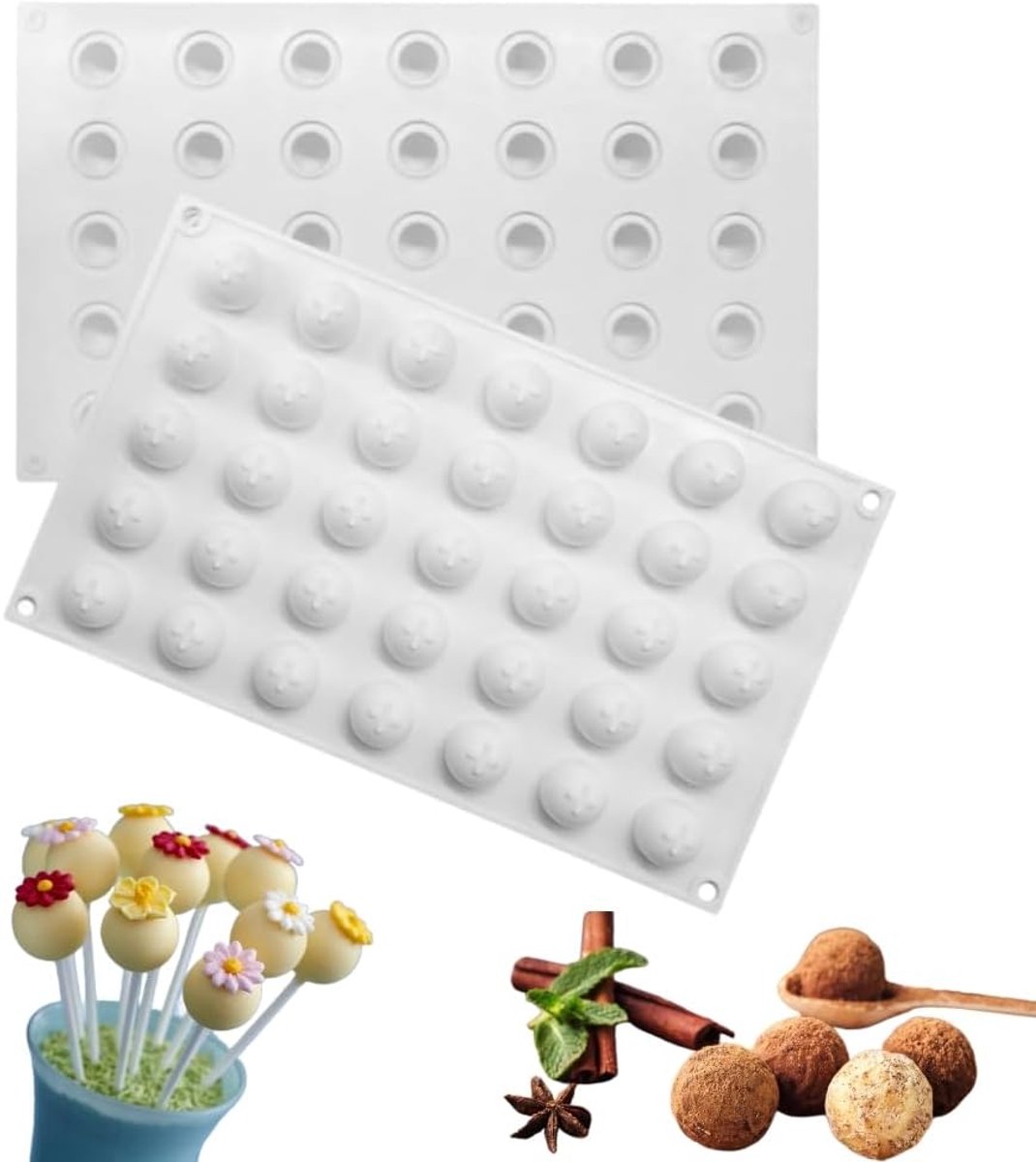 Siliconen Chocoladevorm Bal - IJsblokjes - Voor bolvormige chocolade, cake, mousse koepels en ijsblokjes maken