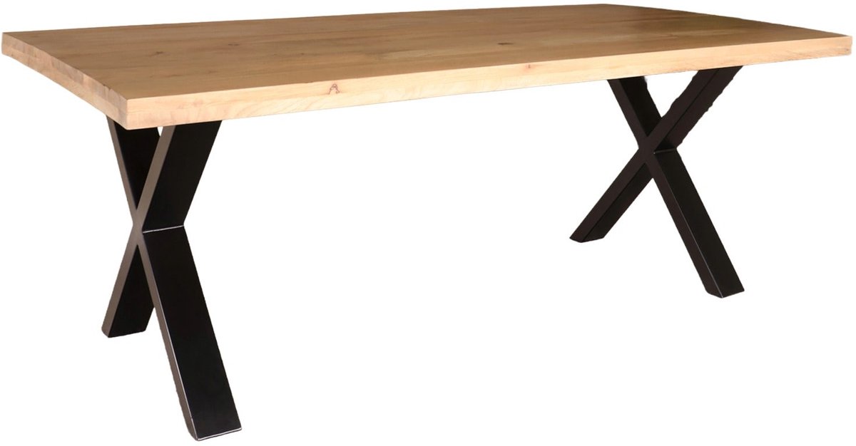 Lizzely Garden & Living Eettafel Xavier rechthoekig 200cm lichtbruin duurzaam mangohout langwerpig eetkamertafel hout