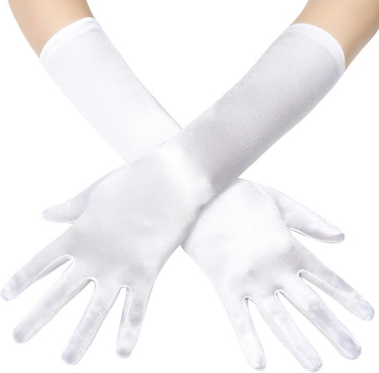 Allecto Plus - Lange Satijnen Opera Handschoenen voor Bruids ... - cover