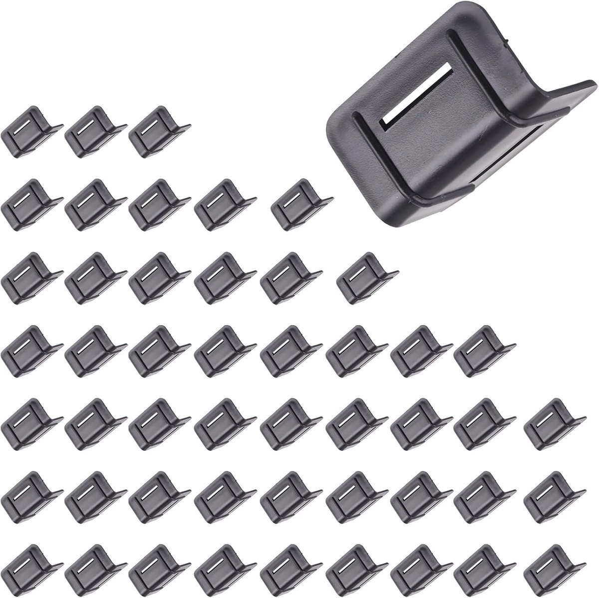 Image of 50 Pieces Edge Protection Straps - Zwarte Hoekbescherming - L Vorm Edge Protection - Zwarte Gaten van 20 mm voor Bescherming van Verzenddozen