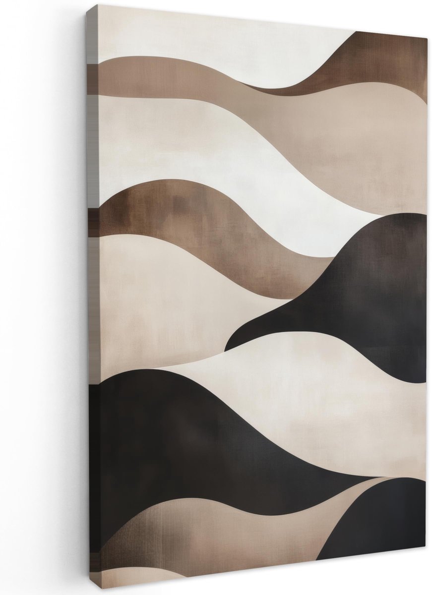 Ibenzoa Abstracte Canvas Wanddecoratie met Golven voor Moderne Interieurs Golven - Abstract