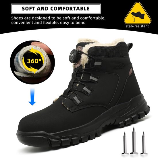 Werklaarzen Heren Dames Antislip Veiligheidsschoenen Hoog Werkschoenen met Stalen Neus Veiligheidslaarzen Lichtgewicht C13/Groen 40