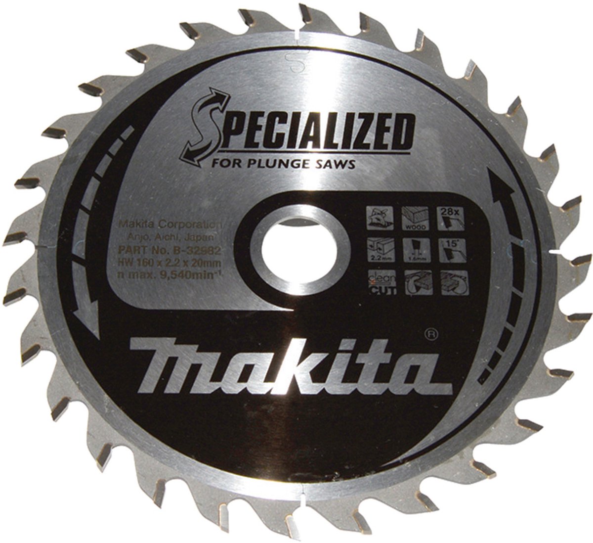 Makita SPECIALIZED Zaagblad 160x20x28T - B-32982