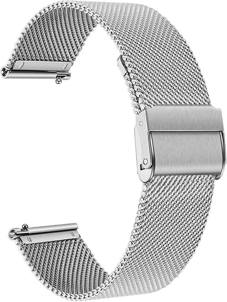 Allecto plus - Geweven metalen quick release-horlogebandje voor heren en dames, universeel bandje voor smartwatches en horloges - Verstelbaar en stijlvol.