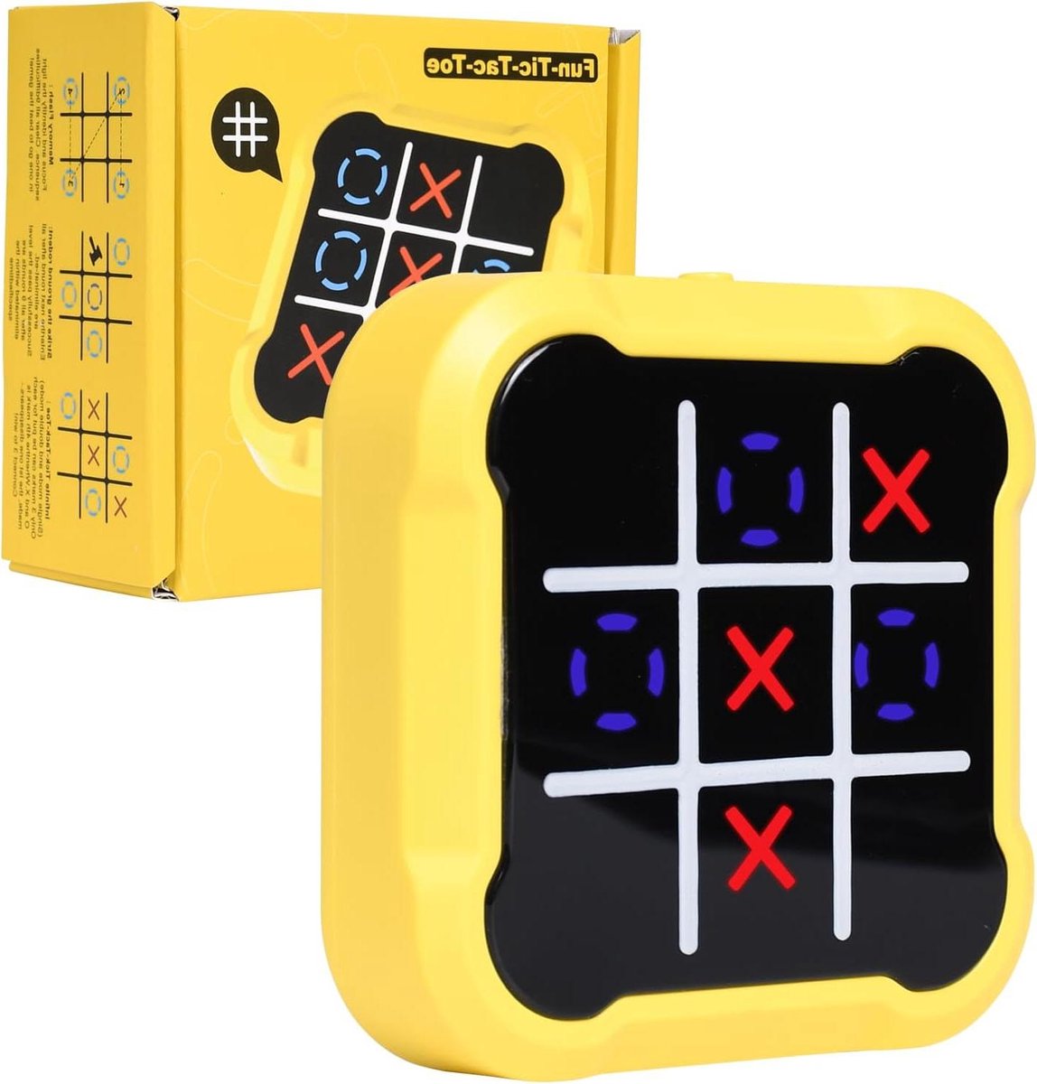 Allecto plus - Elektronisch Tic Tac Toe Spel voor Buiten en Onderweg met 3-in-1 Handheld Console