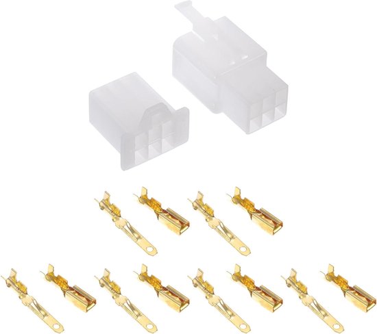 Circe-eu 6.3MM 6-pins waterdichte elektrische connector kits, messing