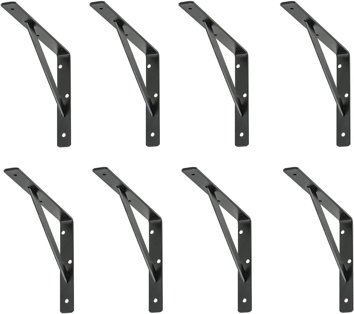 siwitec plankdrager 500 x 330 x 30 mm, zwart, set van 8, draagvermogen 150 kg, plankdrager, webconsole