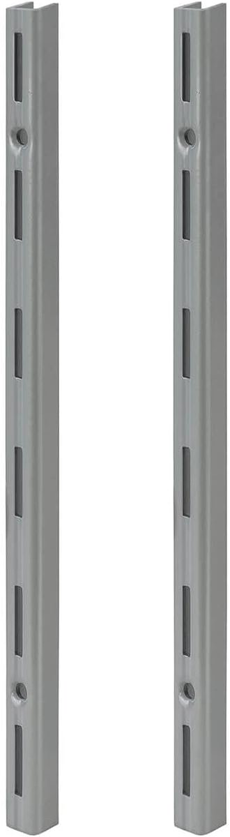 siwitec enkelvoudige wandrails in aluminium wit voor individuele stellingsystemen, wandrails 500 x 50 mm in een set van 2