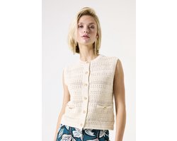 GARCIA Dames Effen Vest Wit