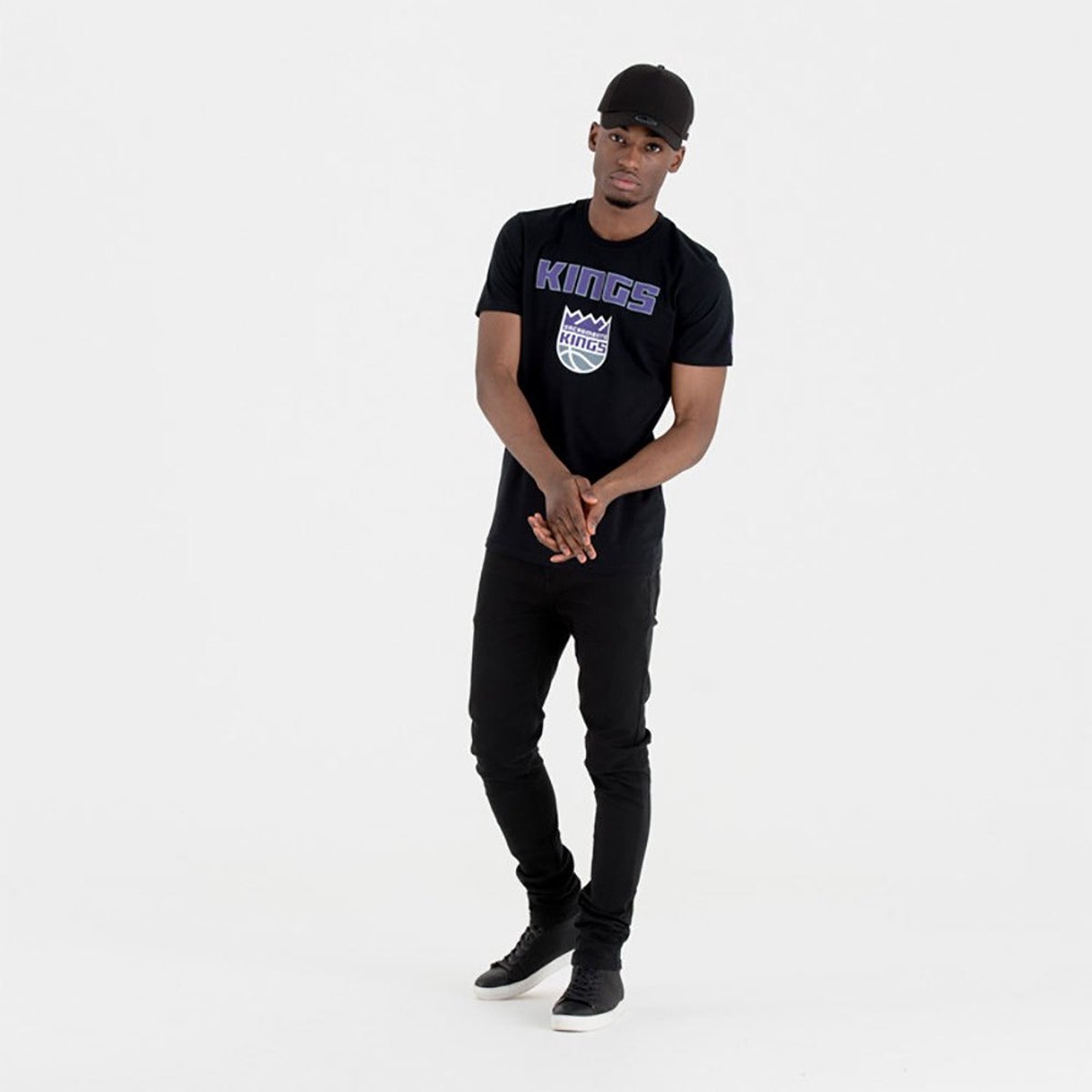 New Era Nba Regular Sacramento Kings T-shirt Met Korte Mouwen L Man Zwart