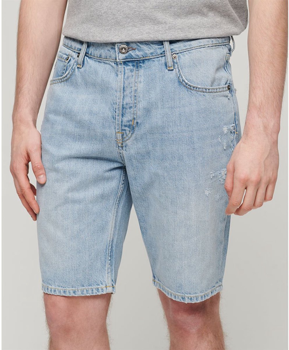 Superdry Vintage short met rechte pijpen Heren Jeans shorts Oakwood Light