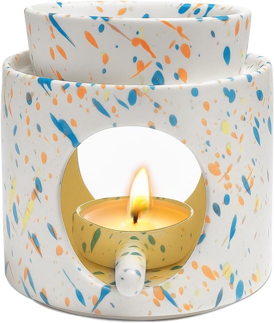 mizikuu Geurlamp Sfeer Theelicht, Keramische Geurlamp Theelicht Delicaat En Mooi Aromalamp van Keramiek Geurolie en Geurwas Diffuser Hoogwaardige Stoofje voor Etherische Oliën (Zwart mizikuu Geurlamp Sfeer Theelicht, Keramische Geurlamp Theelicht Delicaat En Mooi Aromalamp van Keramiek Geurolie en Geurwas Diffuser Hoogwaardige Stoofje voor Etherische Oliën (Zwart