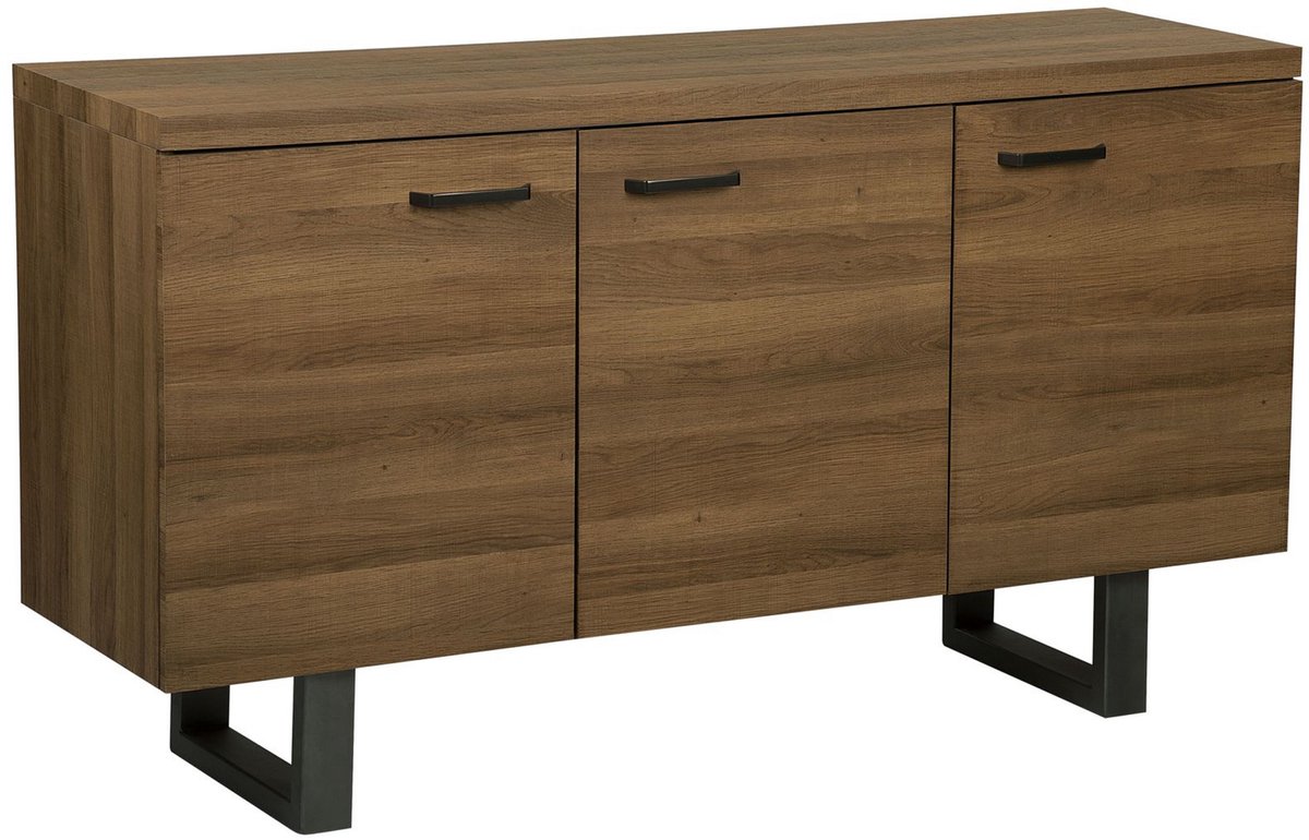 Beliani TIMBER L - Sideboard - Donkere houtkleur - MDF Bruin