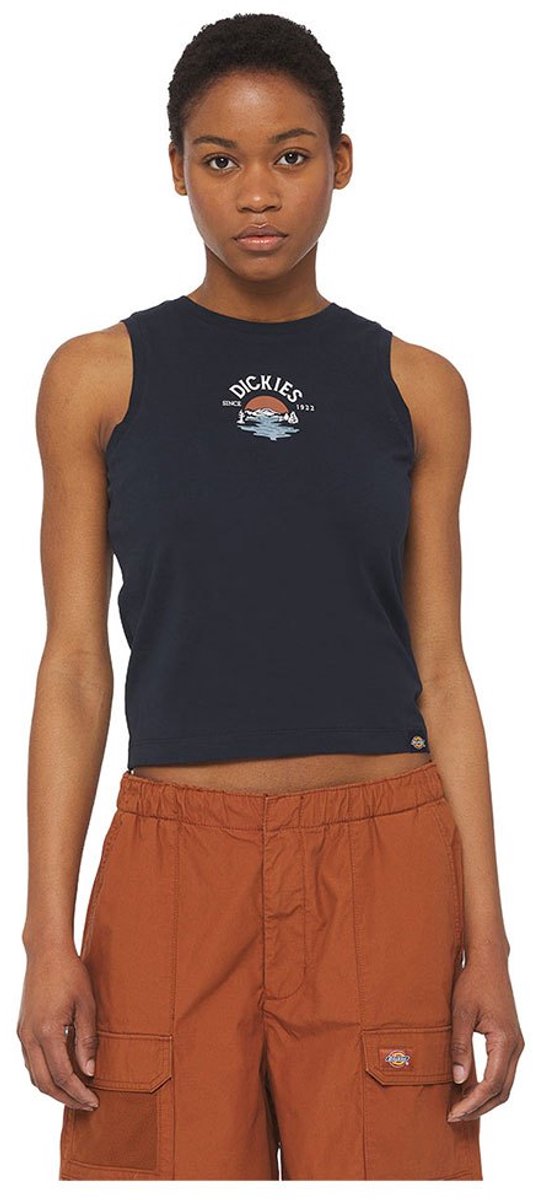 Dickies Onley Mouwloos T-shirt S Vrouw Blauw
