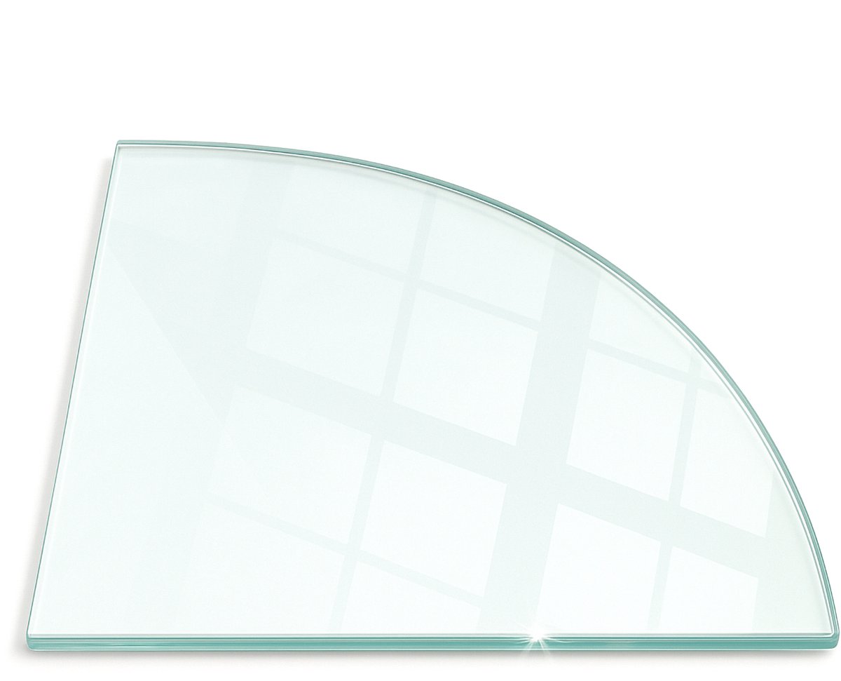 Wallfluent Transparant Kachel Vloerplaat - Kwartaal Vloerplaat Voor Houtkachel - 1/4 100x100 cm - Kwartaal - Vloerplaat Openhaard