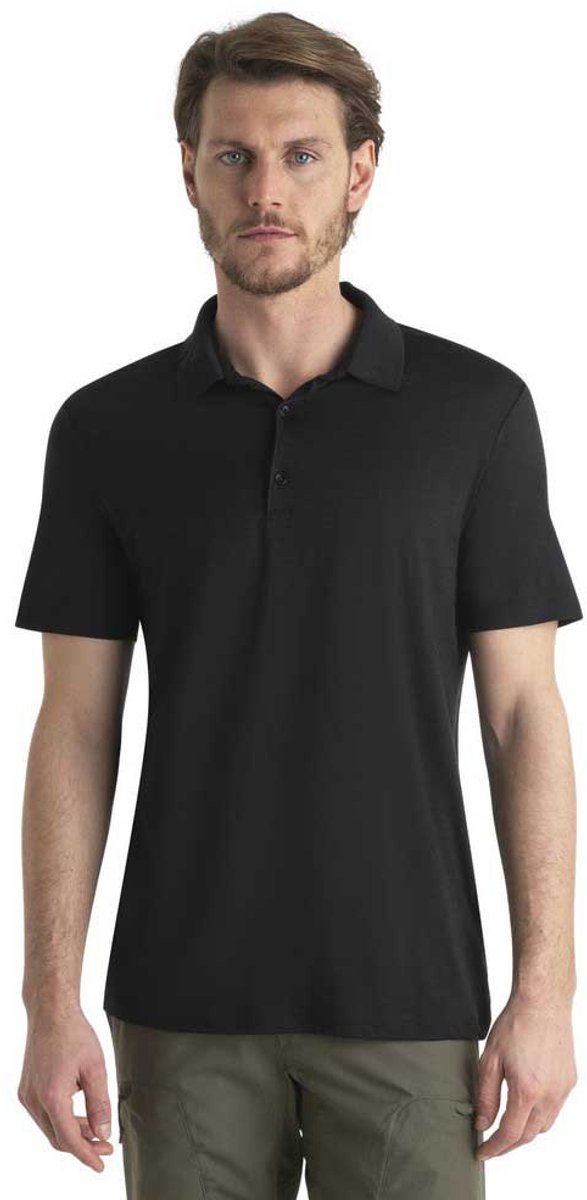 Icebreaker Merino 150 Tech Lite Iii Korte Mouw Poloshirt Zwart L Man