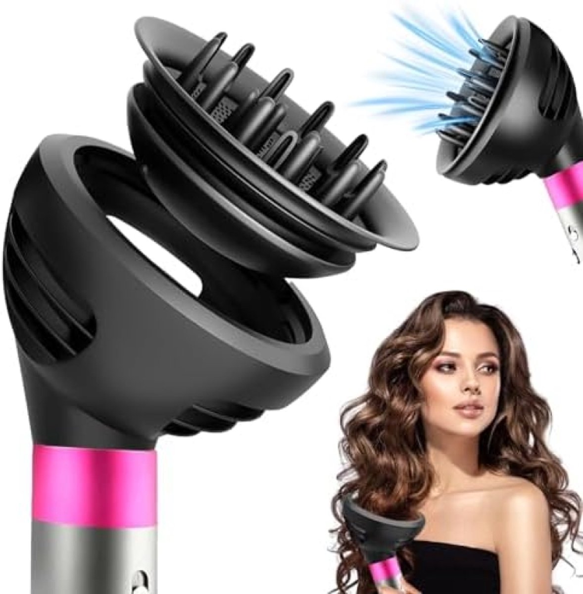 PromoHome Universele Haardiffuser Geschikt voor Dyson Airwrap HS05 HS01 HS08- Professionele Krul- en Golfcreatie Diffuser - Snel Drogend met Gelijkmatige Luchtstroom