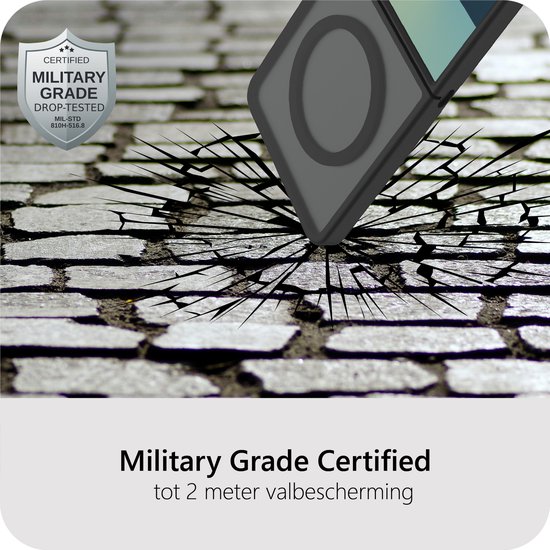 Étui Cazy pour Samsung Galaxy Z Flip7 - Coque arrière de qualité militaire - Zwart