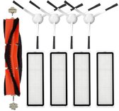 24-delig accessoireset voor Xiaomi X20 / X10 robotstofzuiger, reserveonderdelen: 1 hoofdborstel, 6 veegpads, 6 stofzakken, 6 zijborstels, 4 HEPA-filters, 1 reinigingsaccessoire