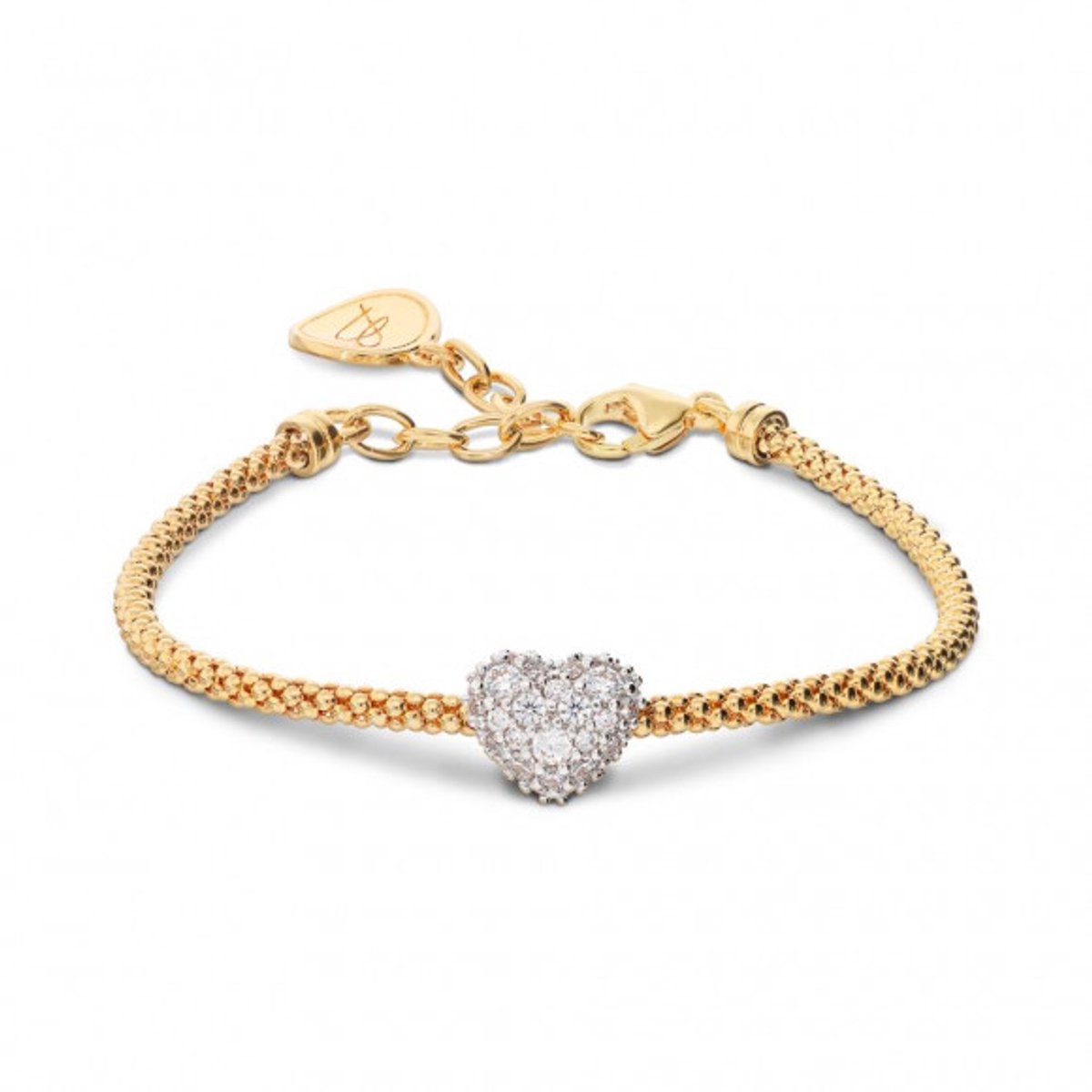 Bronzallure Heart Pave' Bracelet WSBZ02494Y.WR Brons 18