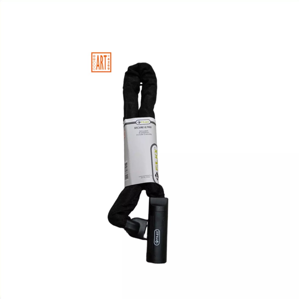 Falkx Kettingslot met nylon hoes - 90 cm - 8.3 mm dik - ART gecertificeerd - zwart