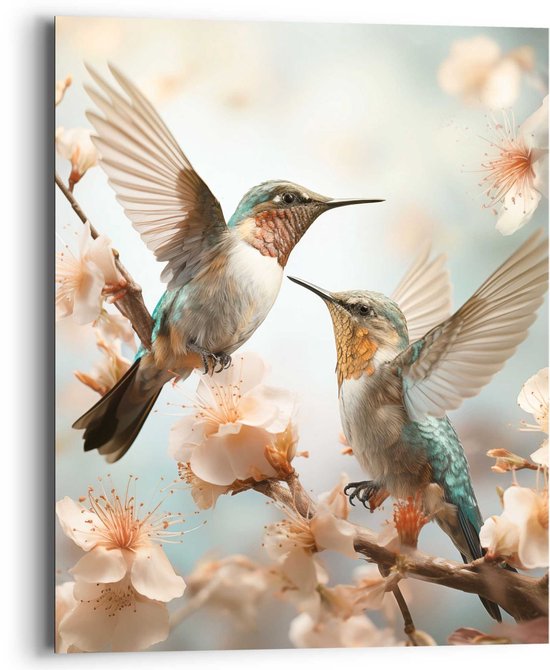 Schilderij Spring Birds 50x40cm Hout REINDERS bol