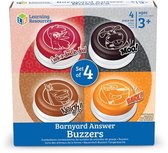 Learning Resources Antwoordknop Buzzers met Dierengeluiden (Set van 4)