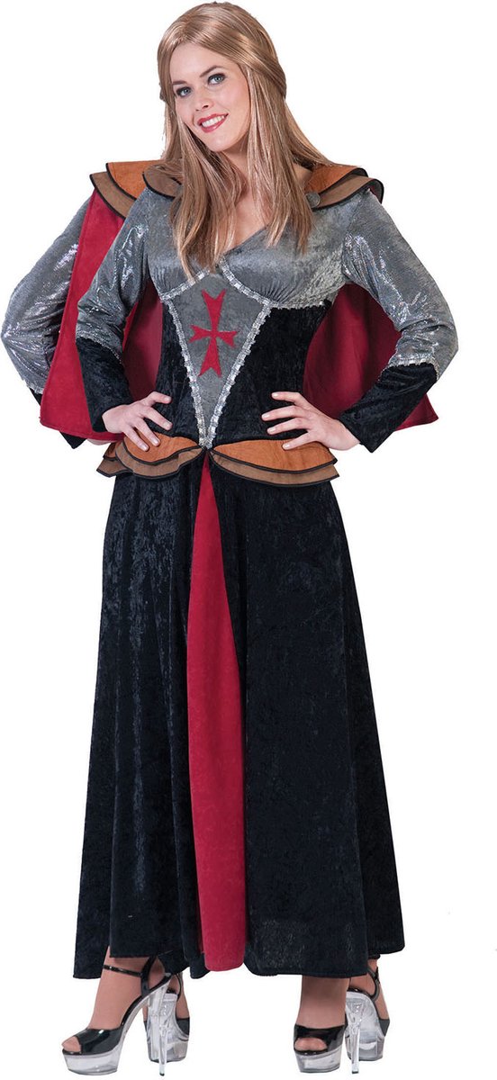 Jurk met Cape | Lady Rouge | Vrouw | Verkleedkleding | Maat 36-38