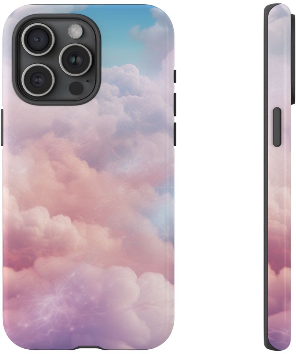 Pastelkleurige Dromerige Wolken – Telefoonhoesje Geschikt voor iPhone 15 Pro Max