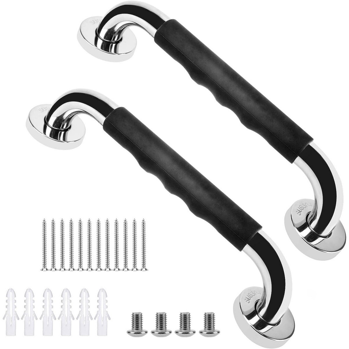 EXCITAT Handgreep - Badgreep - Antislip leuning - Doucheleuning - Geschikt voor gehandicapten, ouderen, zwangere vrouwen - 30 cm