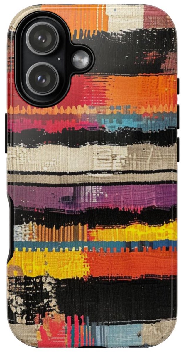 Kleurrijk Abstract Geweven Patroon – Telefoonhoesje Geschikt voor iPhone 17