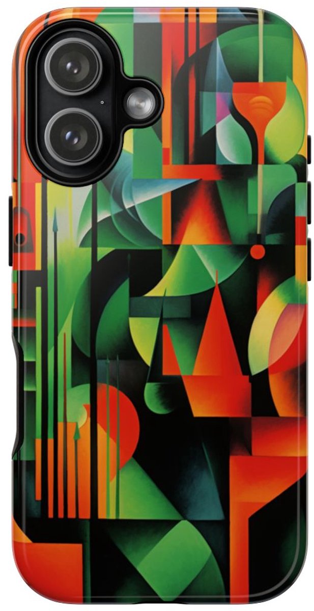 Abstracte Geometrische Vormen met Strakke Lijnen – Telefoonhoesje Geschikt voor iPhone 17