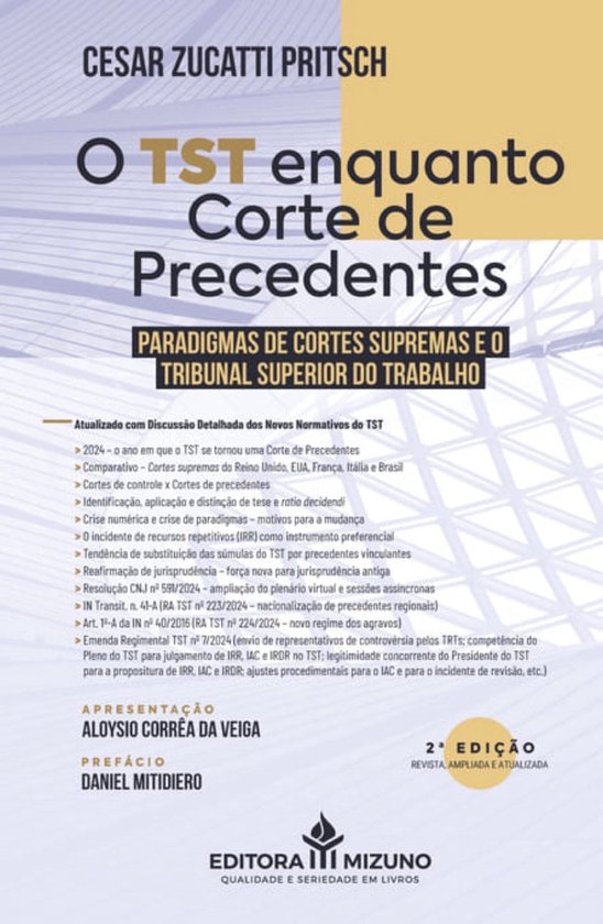 O TST enquanto corte de precedentes - 2ª edição (2025) - cover