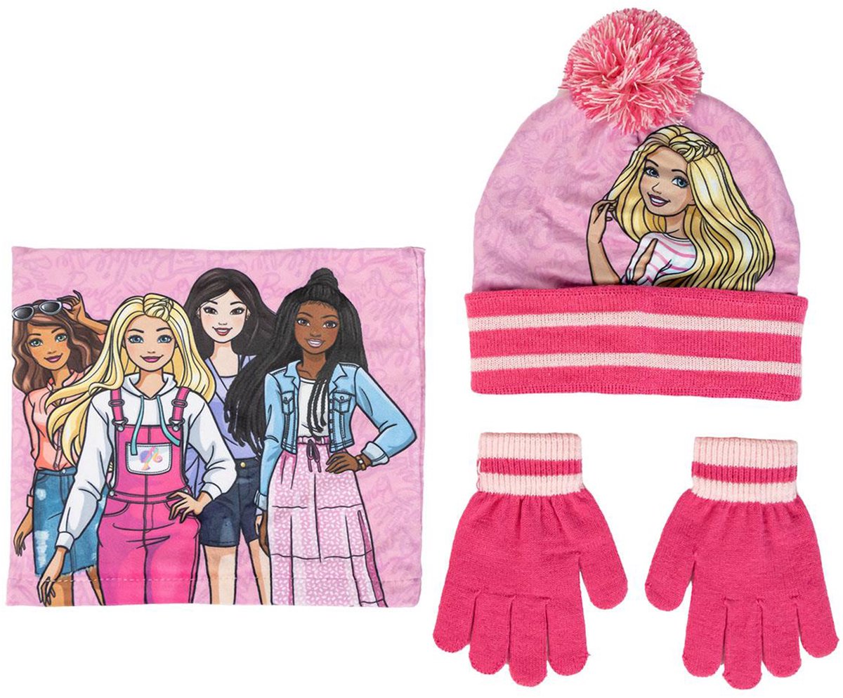 Barbie Winterset Muts Sjaal en Handschoenen Meisjes